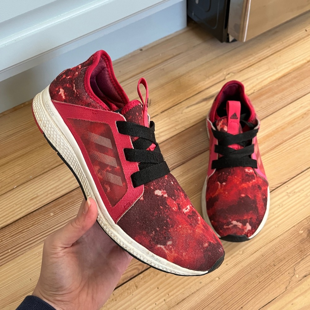 Adidas Edge Lux Pink Print Bounce Running Shoes‎ Athletic Sneakers Womens